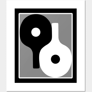 Table Tennis Ping Pong Yin Yang Posters and Art